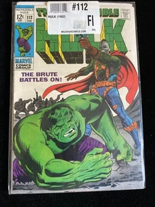 Marvel Comics The Incredible Hulk #112 February 1969 Brute Battles On FI - Picture 1 of 4