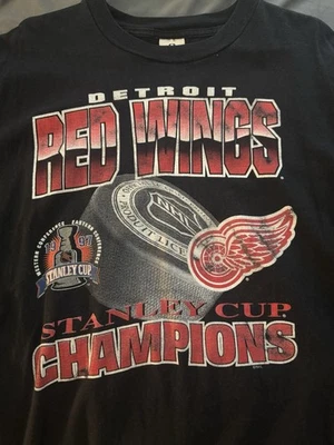 Vintage NHL Detroit Red Wings Stanley Cup Champions Tee T Shirt Men’s Size XL - Image 1 of 4