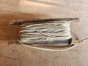Stendibiancheria primitivo corda avvolgitore manuale legno arredamento casale piccolo vintage - Foto 1 di 24
