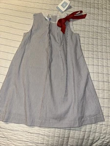 Abito Seersucker Bella Bliss bambina senza maniche taglia 5 nuovo con etichetta - Foto 1 di 10