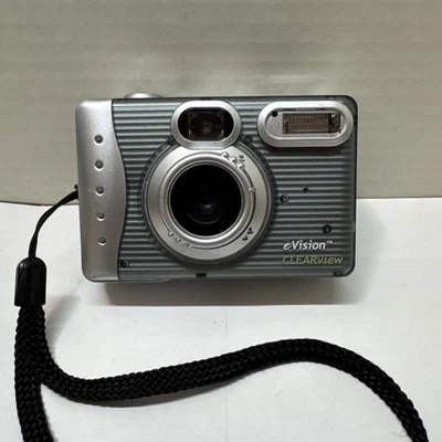 Cámara digital Evision ClearView - Zoom de 1,3 MP 2x - Plateada - Probada y funciona Foto 1 de 4