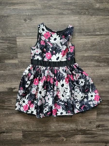 Oshkosh 4t Floral Special Occasions Sleeveless Dress - Pink and Black - Picture 1 of 5