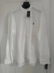 Brand New & Genuine Men’s Polo Ralph Lauren Grandad Shirt in White, size L - Picture 1 of 7