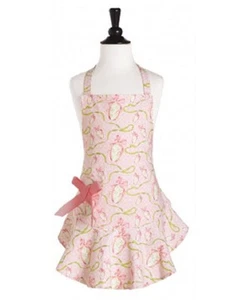New Jessie Steele Child Kid Girl EASTER RIBBON EGG Apron Pink Spring Pastel gift - Picture 1 of 1