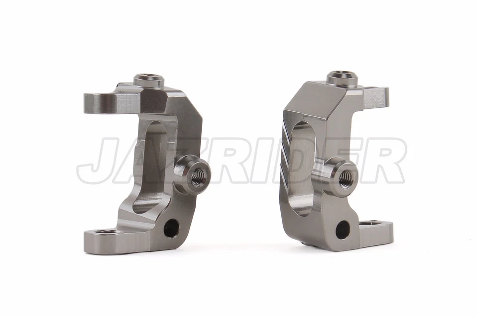Jazrider Aluminum Front C-Hub (Gun Metal) Set For Kyosho Optima 2016 RC Buggy - Image 1 of 1