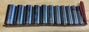 (V) VINTAGE CRAFTSMAN -V- 1/2" DRIVE SAE 12PT DEEP SOCKET SET 1/2" - 1 1/8" USA - Picture 1 of 9