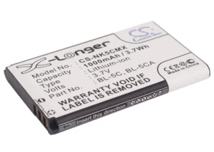Batterie 1000mAh type BL-5C BL-5CA Pour Nokia 6230i 6230 6820 - Photo 1 sur 5