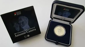 Italien 5 Euro 2022 Antonio Canova Silber - Picture 1 of 3