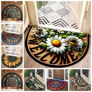 Boho Halbrunde Fuß matte Rutsch fest Tür matte Indoor Outdoor - Bild 1 von 8