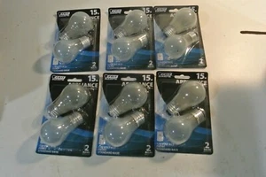 Feit Electric BP15A15/2 15W Appliance Frost ( 6 x Of 2 Pack Light Bulbs )19278 - Picture 1 of 1