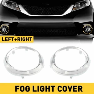 2pcs Fog Light Lamp Bezel Chrome Trim Rings Cover For 2011-2017 Toyota Sienna SE - Picture 1 of 12
