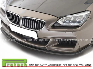 HM STYLE CARBON FIBER FRONT LIP For BMW F12 F13 M SPORTS + Black Front Grille - Imagen 1 de 3