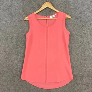 Jeanswest Womens Top Size 6 Pink Sheer Sleeveless Round neck Tank 24413 - Picture 1 of 12