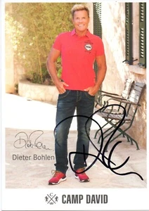 DIETER BOHLEN Autogramm Karte handsigniert CAMP DAVID Modern Talking Supertalent - Bild 1 von 2