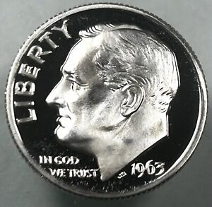 1963 Proof Roosevelt Silver Dime 10c Silver US Coin