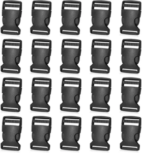 20Pack Plastic Buckles 1 Inch Quick Side Release Buckles for Backpack Webbing Be - Picture 1 of 12