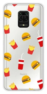 Coque en silicone imprimée compatible Xiaomi Redmi Note 9 Pro Fast food - Picture 1 of 3