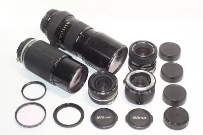 AS IS Nikon Ai Nikkor 28mm,300mm &Zoom-Nikkor 35-70mm,80-200mm,Ai-s Lens +TC-201 - Image 1 of 4
