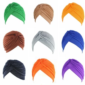 Muslim Women Turban Hat Chemo Cap Hair Loss Cover Head Scarf Wrap Hijab Headwear - Picture 1 of 33