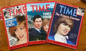 3 Princess Diana Charles Time Magazines 1981 Three Cheers Press Charm NO LABEL - Picture 1 of 4