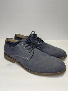 Mens Izod Canvas Memory Foam Blue Oxford Casual Lace Up Size 11 - Picture 1 of 7