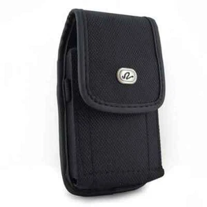 Black Vertical Heavy Duty Rugged Cover Belt Clip Side Case Pouch For Plum Axe - Picture 1 of 2