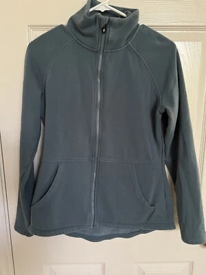 Chaqueta SKECHERS verde azulado oscuro cremallera completa dobladillo redondo para mujer talla M Foto 1 de 4