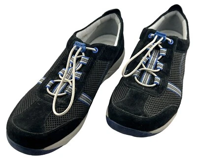 Dansko Honor Women’s Walking Shoes Sz 12 / 42 Black Suede Mesh Bungee Lace Up - Image 1 of 4