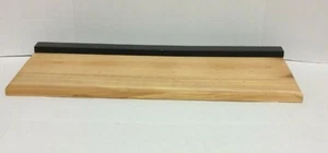 Pottery Barn PB Teen Black Natural Modern Wall wood floating display Shelf 24" - Picture 1 of 5