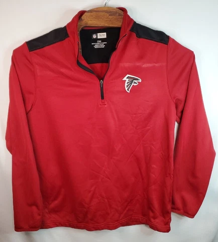 NFL Team Apparel Atlanta Falcons 1/4 Zip Pullover Sweater Men's Size Large Cover