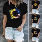 Sunflower Shirts For Women Cute Dandelion Graphics T shirt Short Sleeve Tee Tops