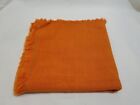 Orange Cotton Tablecloth With Tassled Edges