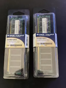 2 GB (2 X 1GB) Super Talent D21RB1GW/H 1GB PC2100 DDR 266 ECC REG Memory - Picture 1 of 2