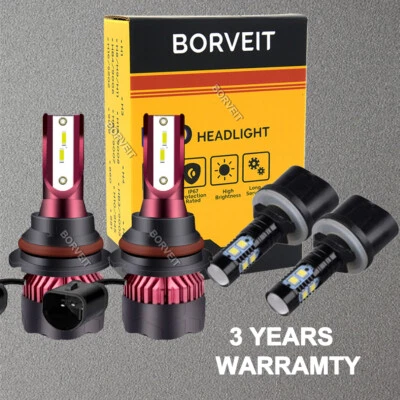 Xenon White HB5 880 Headlights Fog Light Bulbs For Pontiac Grand Am 1999-2005 - Image 1 of 4