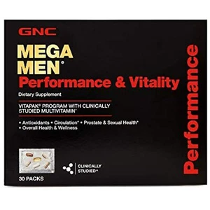 GNC Mega Men Performance and Vitality Daily Multivitamin Vitapak , 30 Count , - Picture 1 of 5
