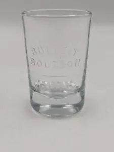 Bulleit Bourbon Frontier Whiskey Oval Embossed Glass Weighted Base - Picture 1 of 5