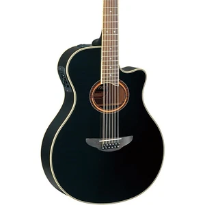 Yamaha APX700II-12 Thinline 12-String Cutaway Acoustic-Electric Guitar Black - Picture 1 of 2