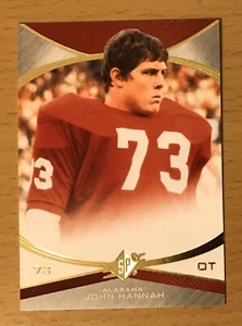 2013 UPPER DECK SPX FOOTBALL JOHN HANNAH ALABAMA CRIMSON TIDE PATRIOTS HOF - Picture 1 of 1