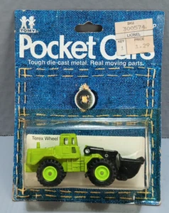 TOMY POCKET CARS GREEN FRONT LOADER Black Scoop 1982 Tomica MOC - Picture 1 of 4