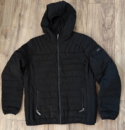 Giacca cappotto con cappuccio Michael Kors taglia L nero Packa piumino imbottito