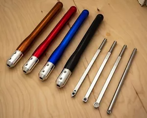Einfache Drechselwerkzeuge 4 Werkzeuge Combo mittlere Größe Hartmetall rauer Finisher Detailer - Bild 1 von 6