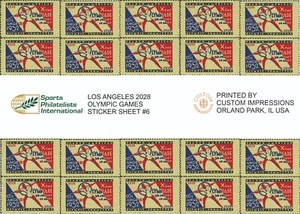 SPI LA 2028 SUMMER OLYMPICS SHEET #6 - Picture 1 of 1