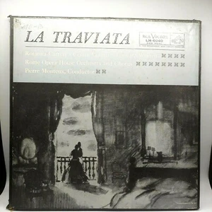Verdi La Traviata Vintage Vinyl 3 LP Box Set Opera RCA Victor Red Seal LM-6040 - Picture 1 of 6