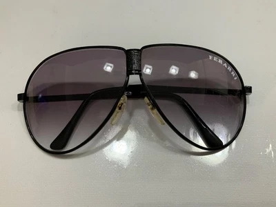 Gafas de sol de aviador plegables Ferrari vintage tono negro marrón lentes degradadas usadas en excelente estado Foto 1 de 4
