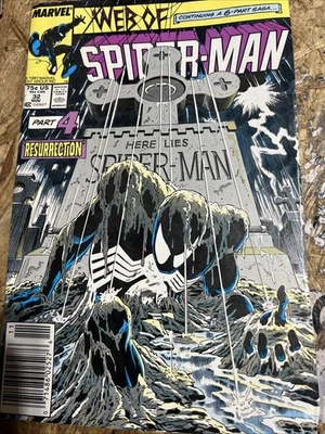 Marvel Web of Spider-Man Comic #32 Kraven’s The Last Hunt Part 4 Resurrection - Image 1 of 4
