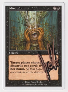 Shadow Signed Mind Rot Proof MP Starter 1999 Artist Steve Luke WOTC MTG Magic AP - Picture 1 of 2