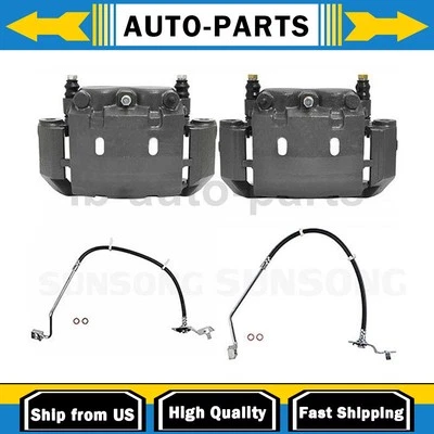 Pinzas de freno de disco delanteras + línea de freno delantera para Ford F-450 Super Duty 6,8 L Foto 1 de 4