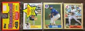 1987 TOPPS Rack Pack ROGER CLEMENS AS Glossy on Top BRUCE SUTTER Shown F6020411 - Picture 1 of 12