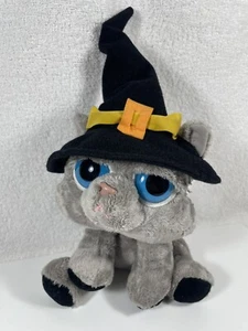 "Russ Berrie And Co peluche magico gatto fagioli Halloween strega gattino occhi blu 8"" - Foto 1 di 6