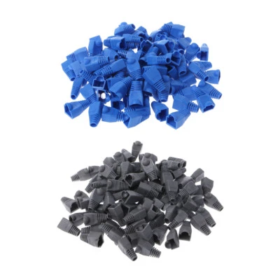 100x Network Ethernet RJ45 Cat6 Cat5e Cable End Patch Plug Connector Cover Boots - Image 1 of 4